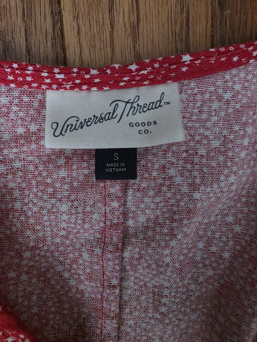 Universal Thread Red Printed Button-Front Mini Dress - Picture 2 of 3